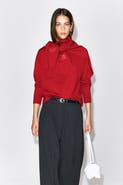 COS Leather-Patch Merino Wool Mock-Neck Sweater