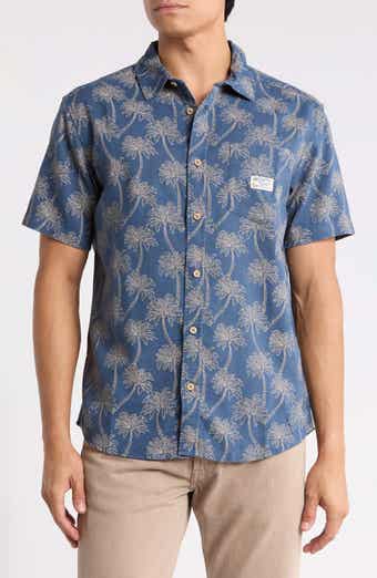 Exotica Regular Fit Floral Short Sleeve Linen Blend Button-Up Shirt