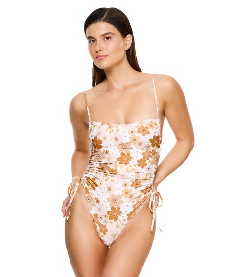 Nostalgic Bloom Adjustable One Piece Swimsuit