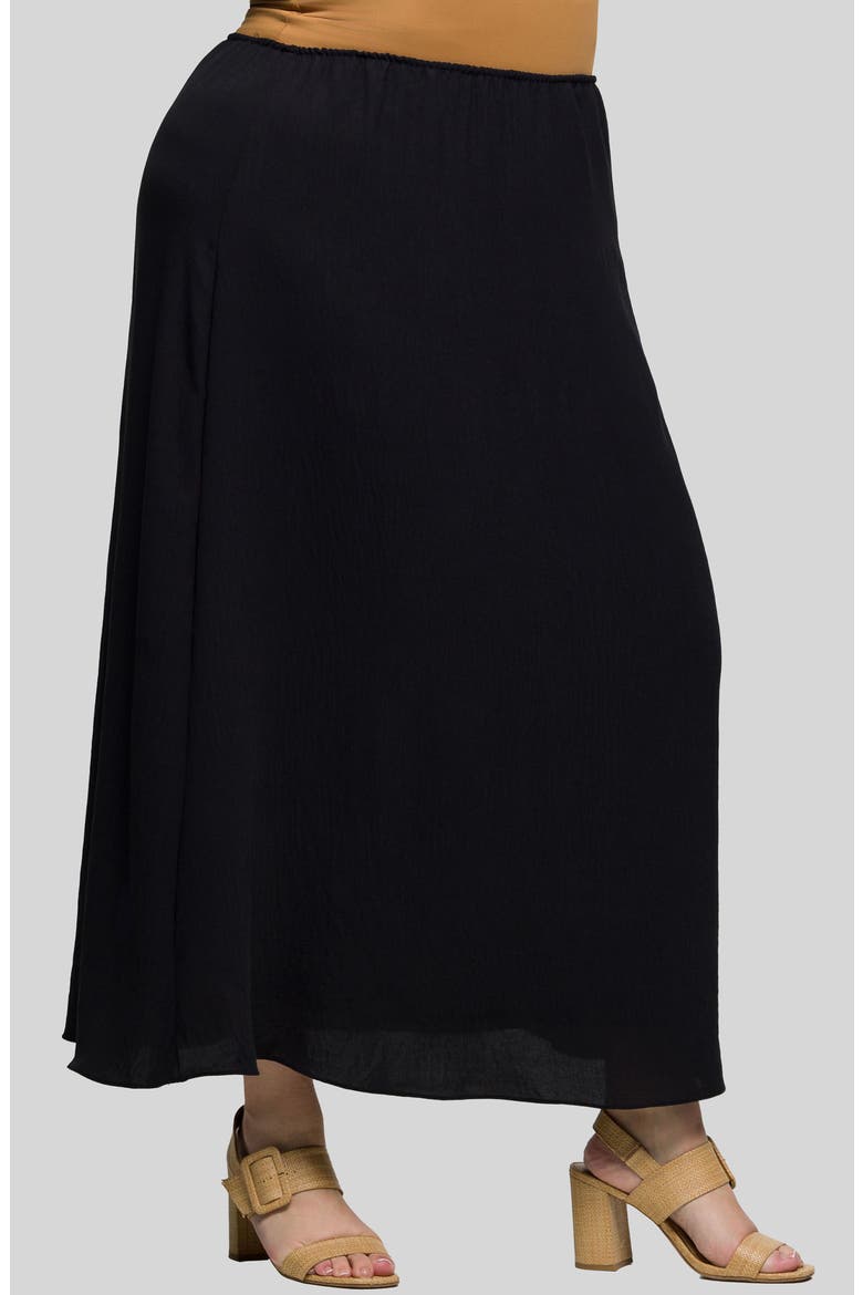 Pull-On Maxi Skirt, Alternate, color, BLACK