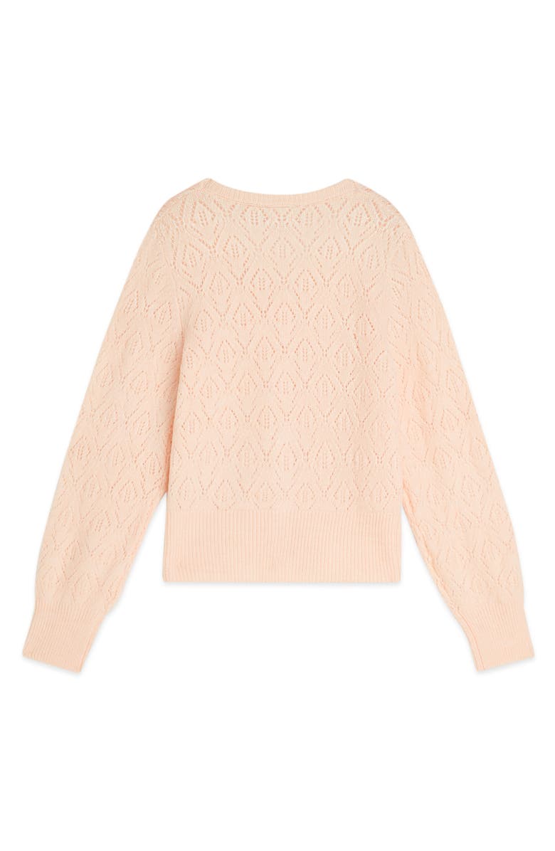 Scotch & Soda Kids' Pointelle Cardigan, Alternate, color, Natural