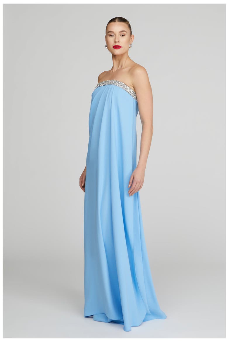 Fleur Strapless Gown, Alternate, color, Hydrangea