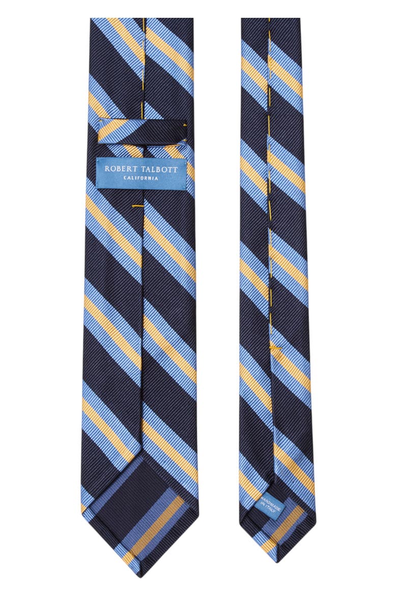 Newman 7-Fold Signature Repp Silk Necktie, Alternate, color, Navy Multi