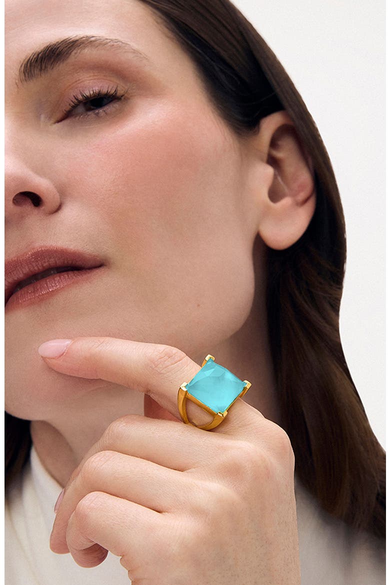 Plaza Ring, Alternate, color, IRIDESCENT TURQ/ GOLD