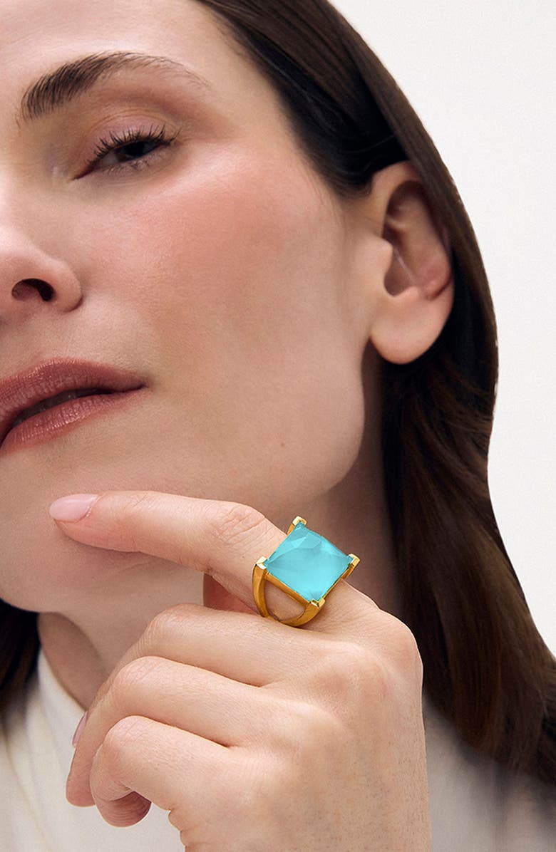 Dean Davidson Plaza Ring, Alternate, color, Iridescent Turq/ Gold