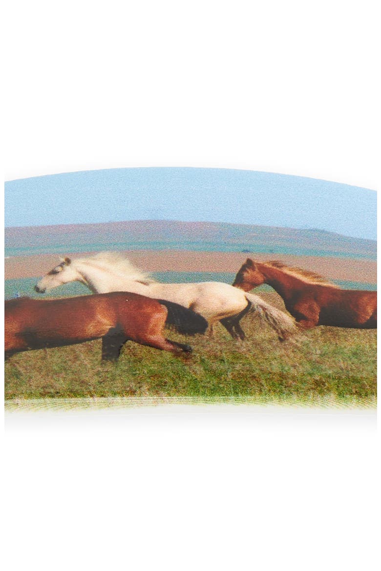 Horse Girl Oval Barrette, Alternate, color, MULTI GREEN