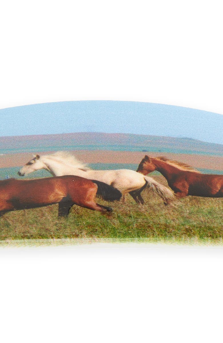 Chunks Horse Girl Oval Barrette, Alternate, color, Multi Green