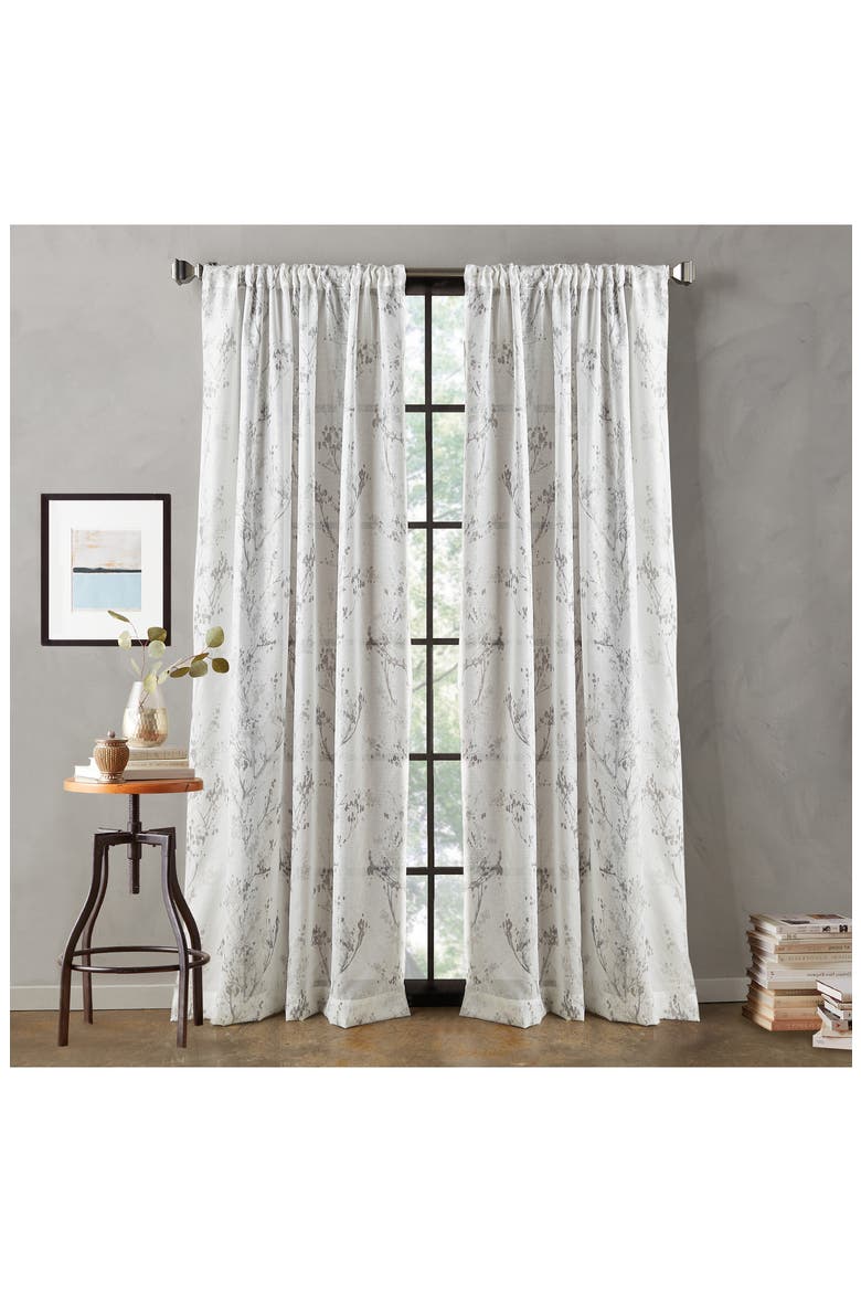 Atlanta Set of 2 Poletop Curtain Panels, Alternate, color, GREY