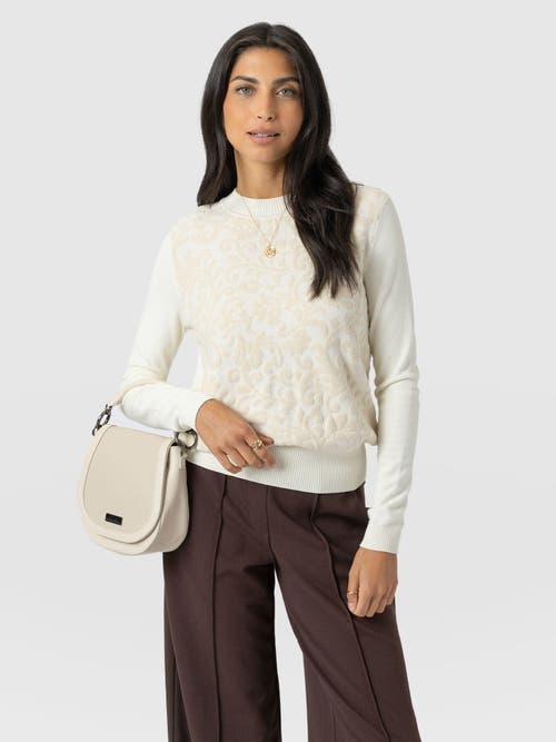 Saint + Sofia Wren Long Sleeve Knit In Multi