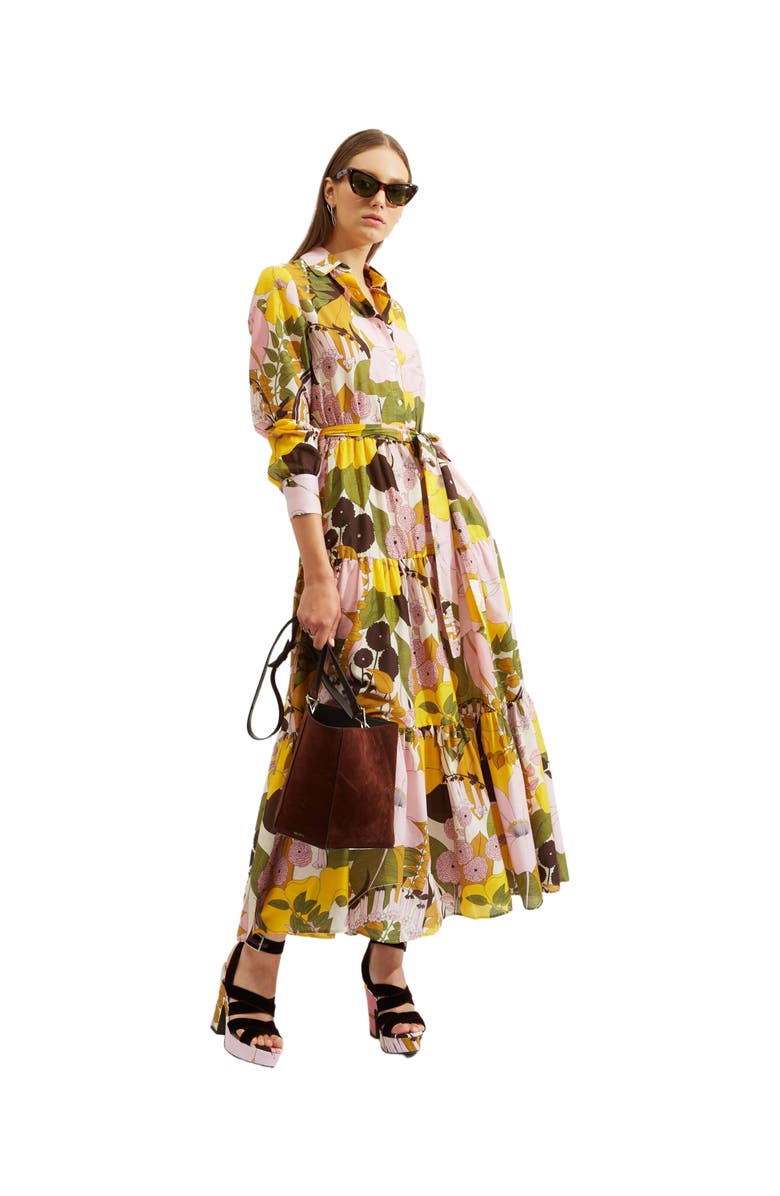 La DoubleJ Bellini Dress Big Flower Rose Pink, Main, color, 