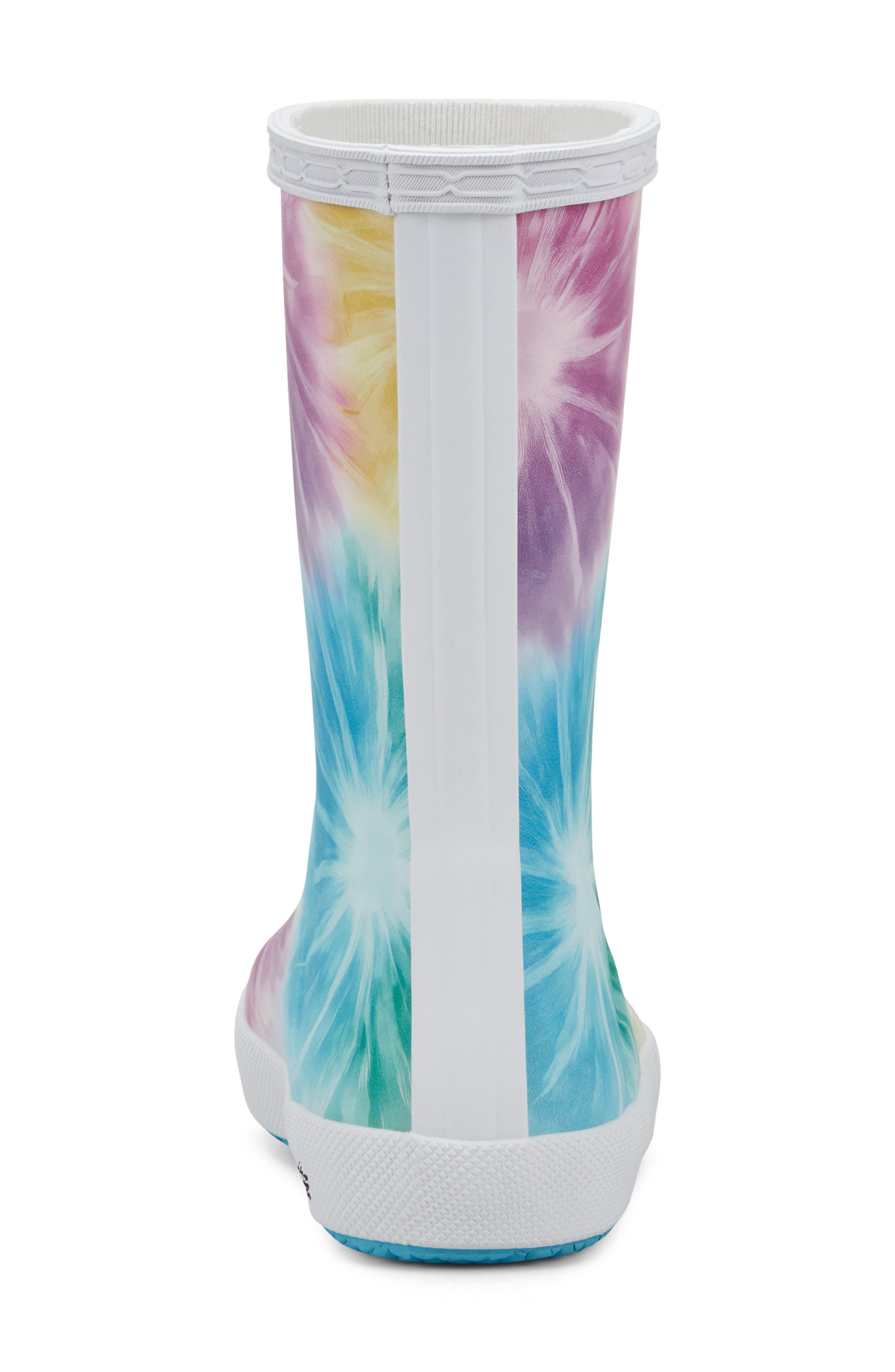 Hunter Kids' First Classic Rain Boot, Alternate, color, White Tie Dye