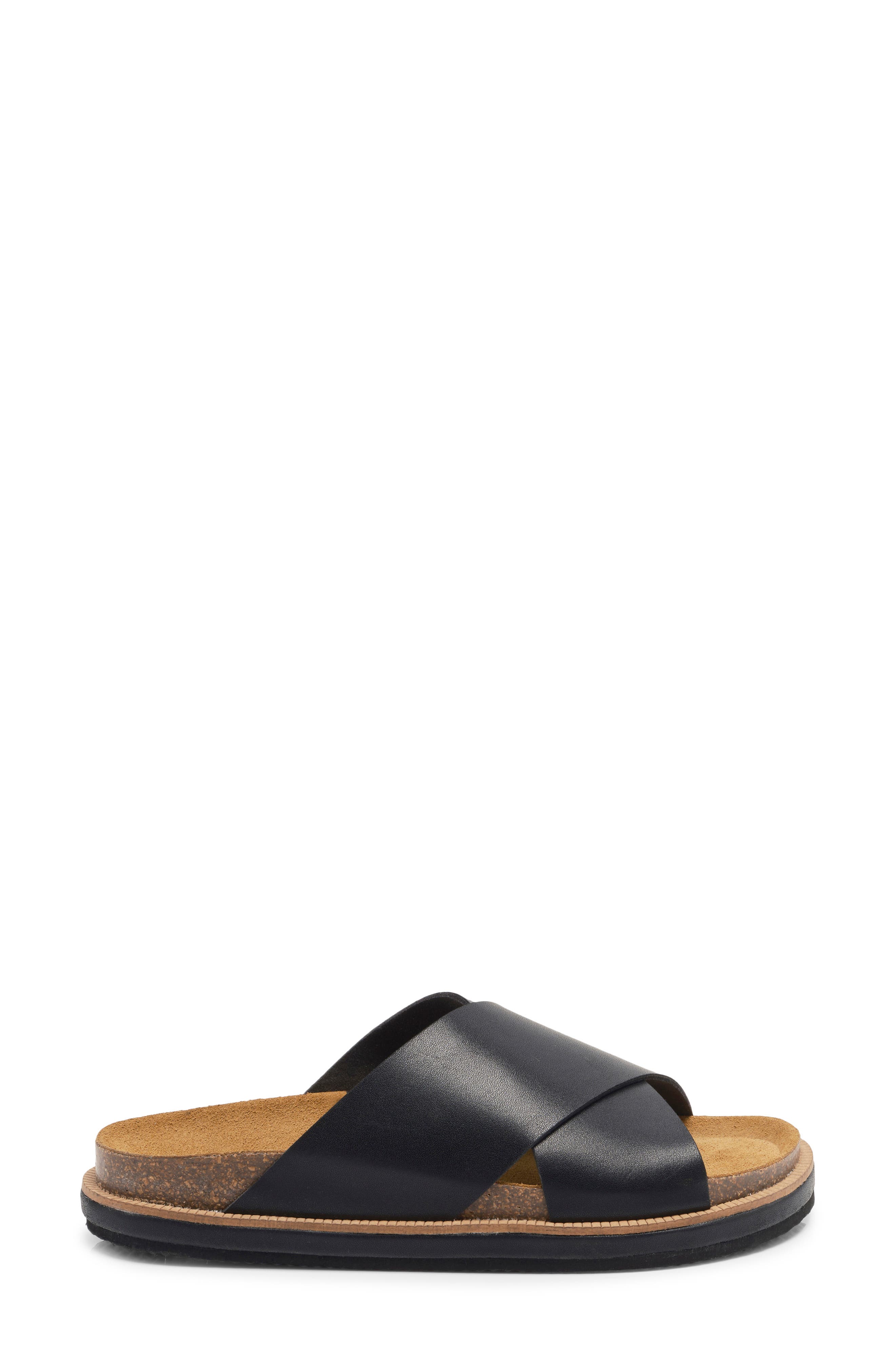 Free People Sidelines Slide Sandal, Alternate, color, Black