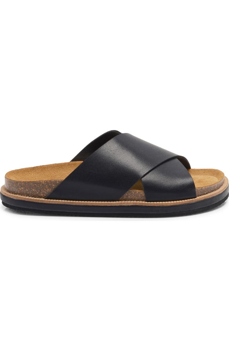 Free People Sidelines Slide Sandal, Alternate, color, Black