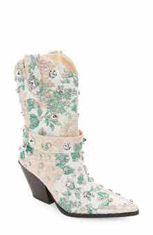 AZALEA WANG Diligent Embroidered Western Boot