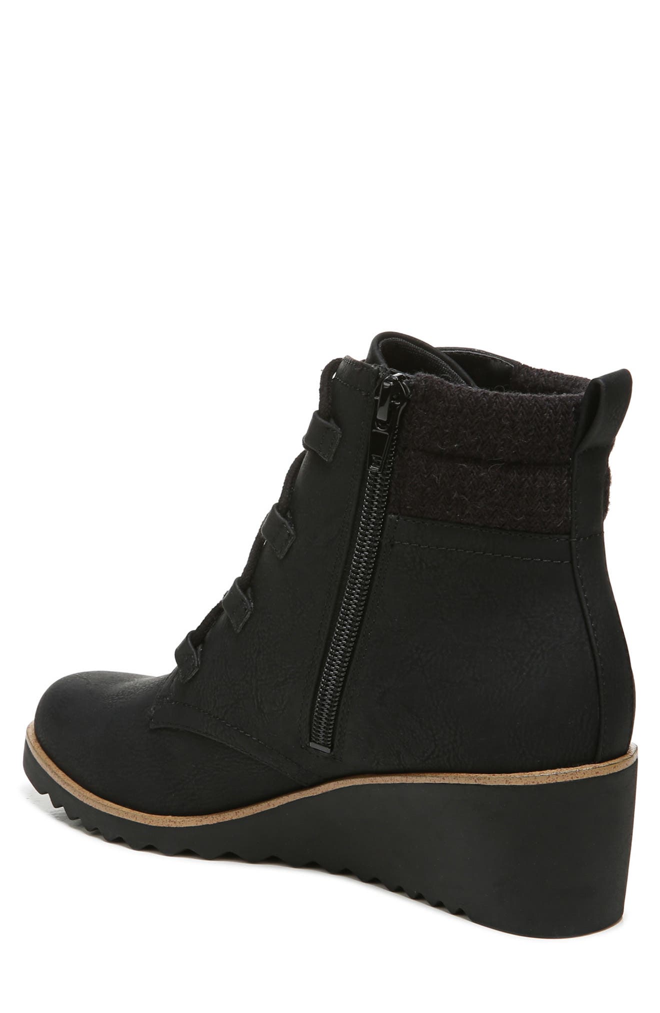 LifeStride Zone Lace-Up Wedge Bootie, Alternate, color, 