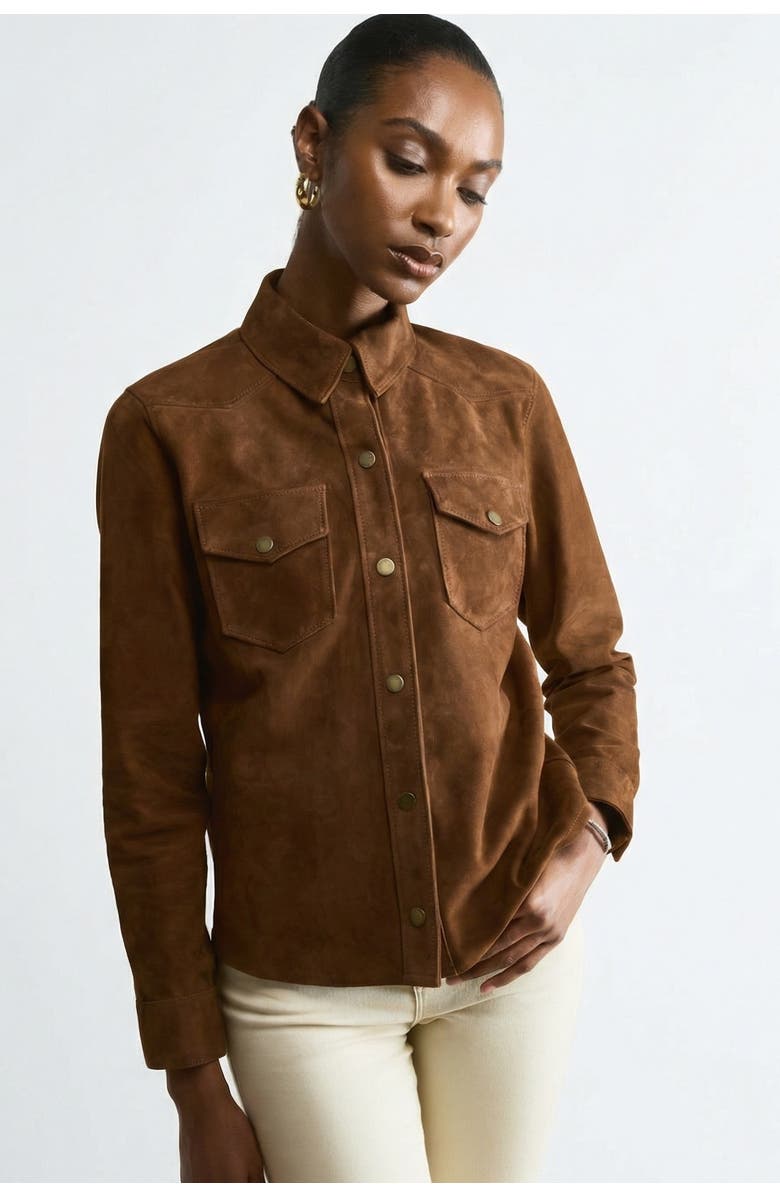 FURNIQ UK Juliet Suede Shirt, Alternate, color, 