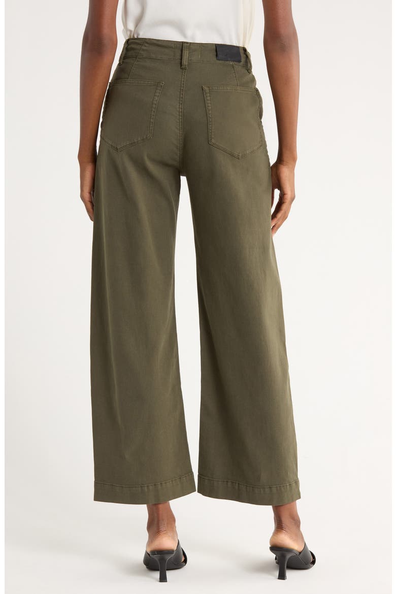 Arellia Drawstring High Waist Barrel Trouser Jeans, Alternate, color, VINTAGE FOREST MOSS