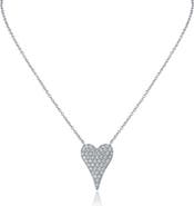 CZ by Kenneth Jay Lane Cubic Zirconia Heart Pendant Necklace