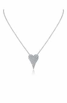 CZ by Kenneth Jay Lane Cubic Zirconia Heart Pendant Necklace