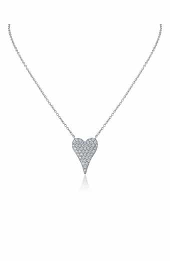 Cubic Zirconia Heart Pendant Necklace