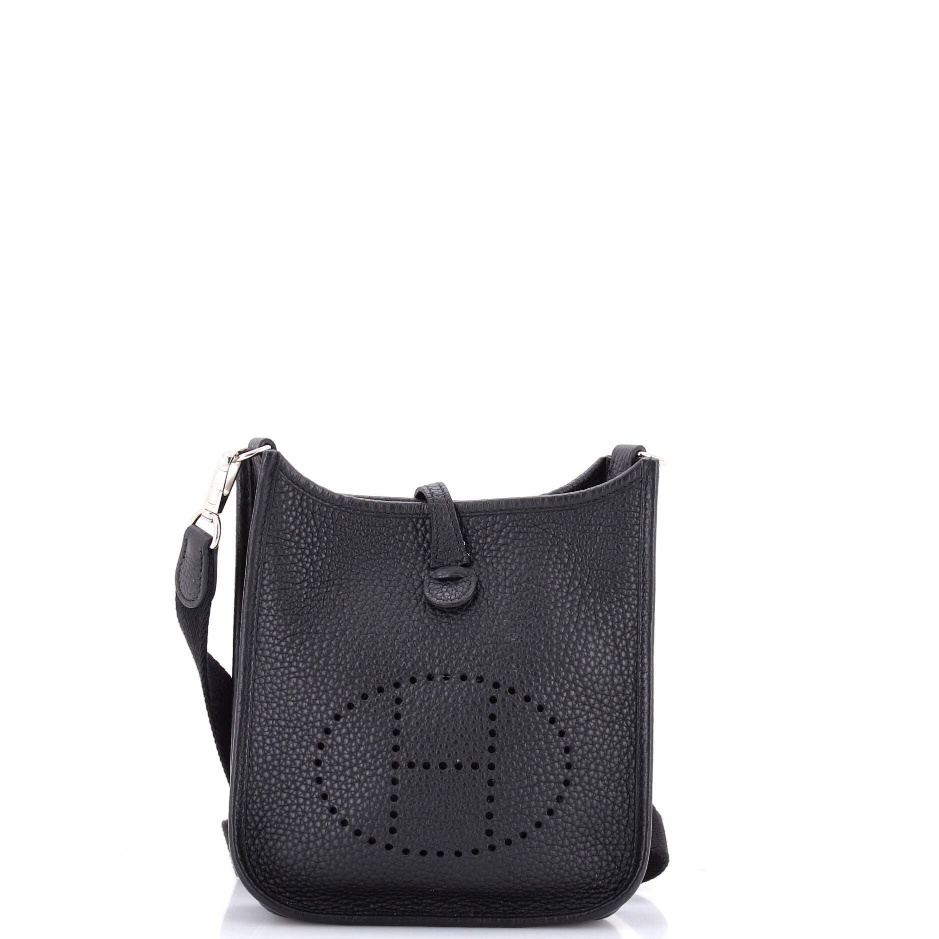 Pre-Owned Hermes Evelyne Bag Gen III Clemence TPM, Main, color, Noir
