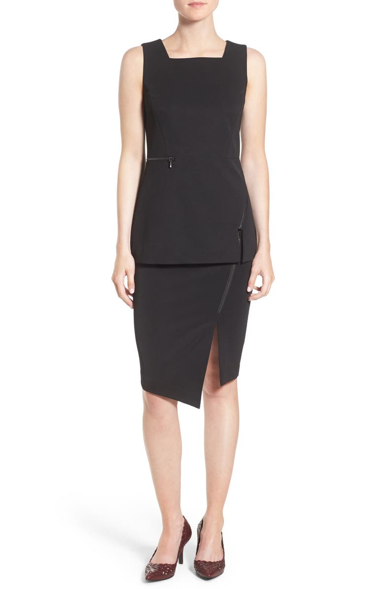 Halogen<sup>®</sup> Asymmetrical Zip Pencil Skirt, Alternate, color, 