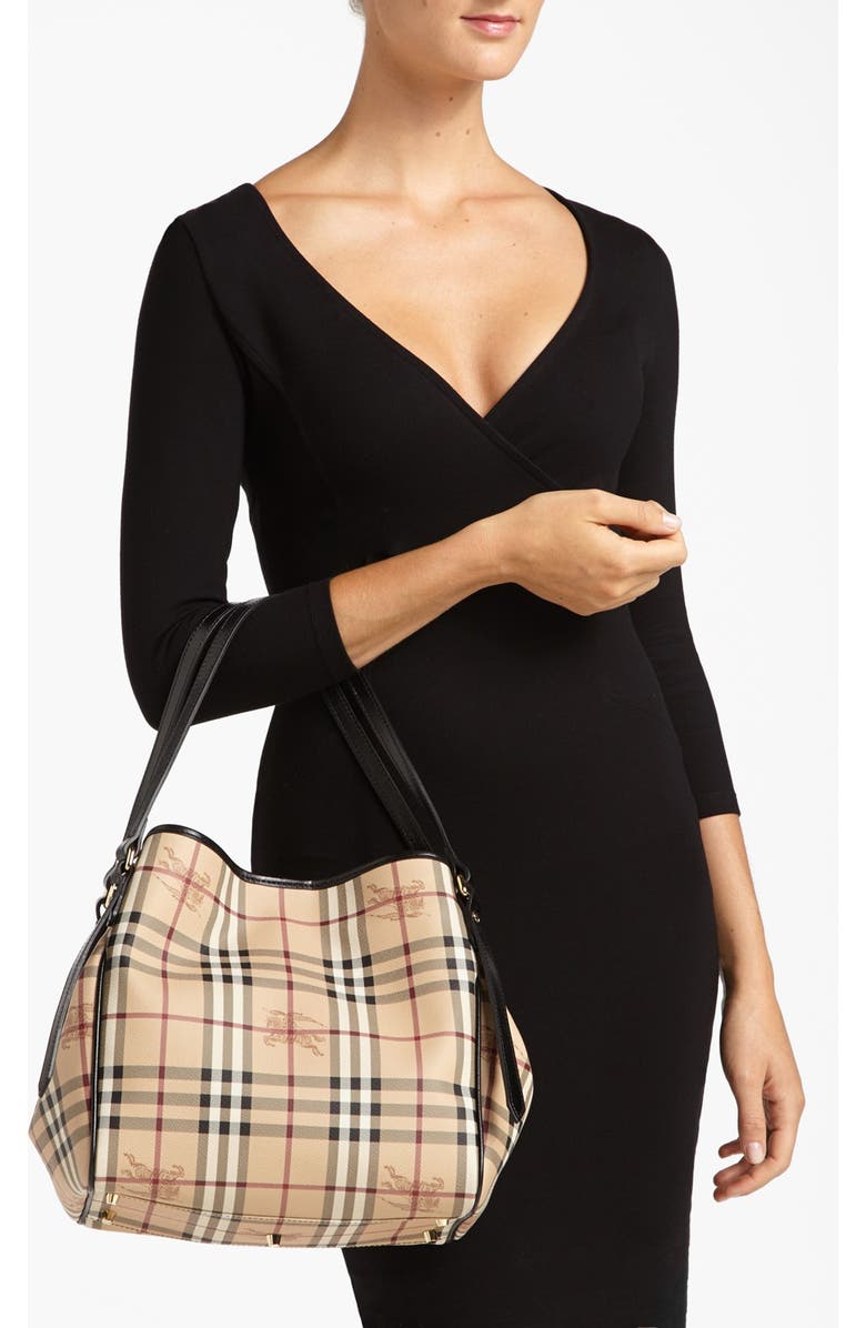 Burberry 'Haymarket Check - Small' Shoulder Tote, Alternate, color,