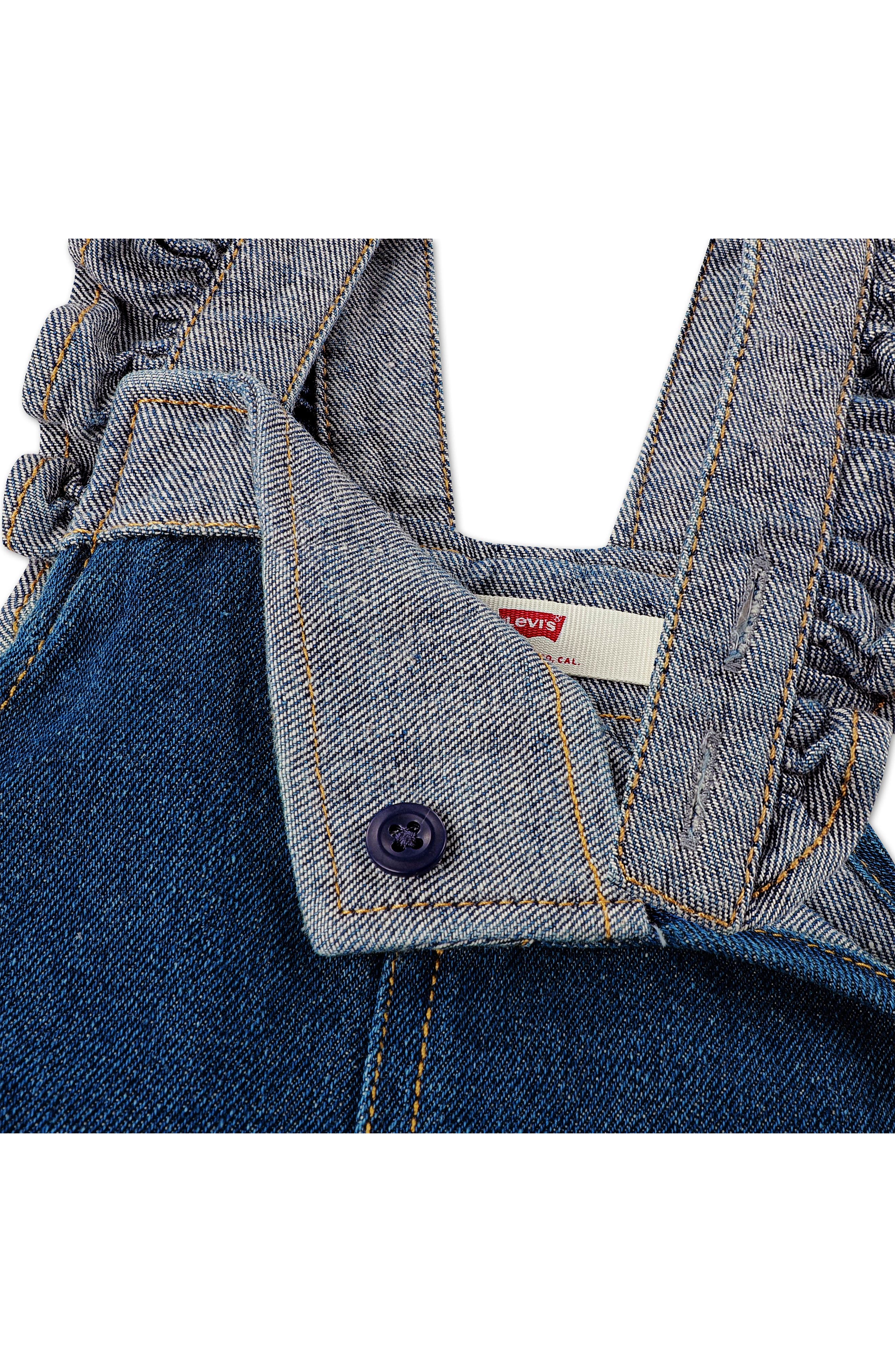 Bodysuit & Two-Tone Denim Dress Set