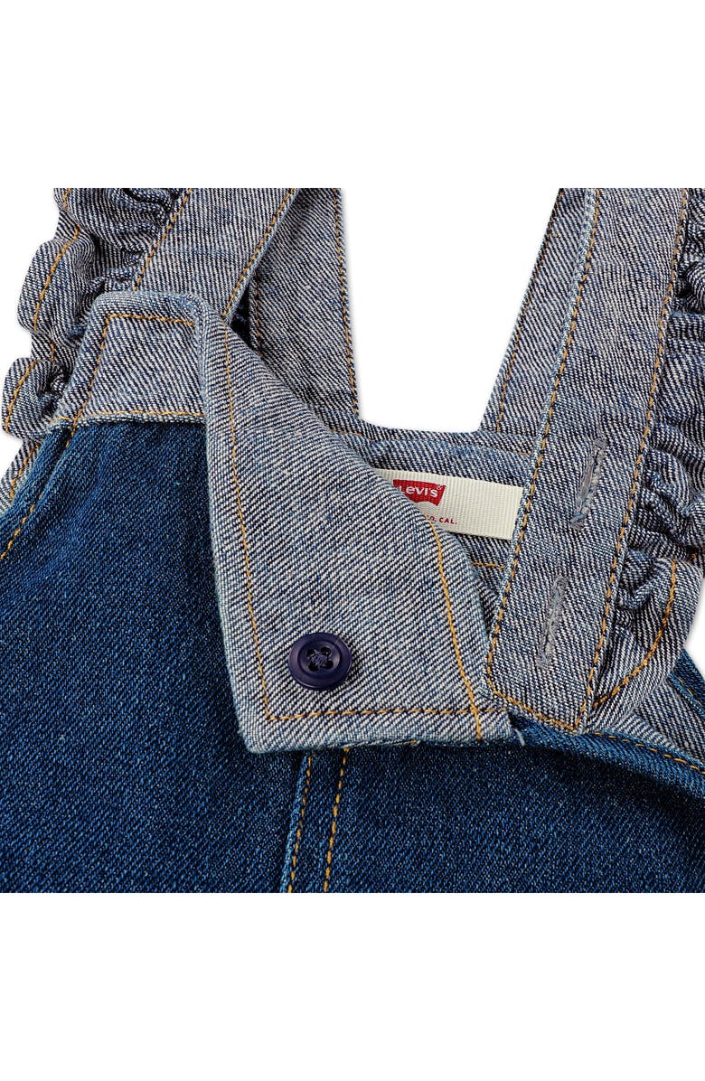 Levi's Bodysuit & Two-Tone Denim Dress Set, Alternate, color, Mellow Yellow