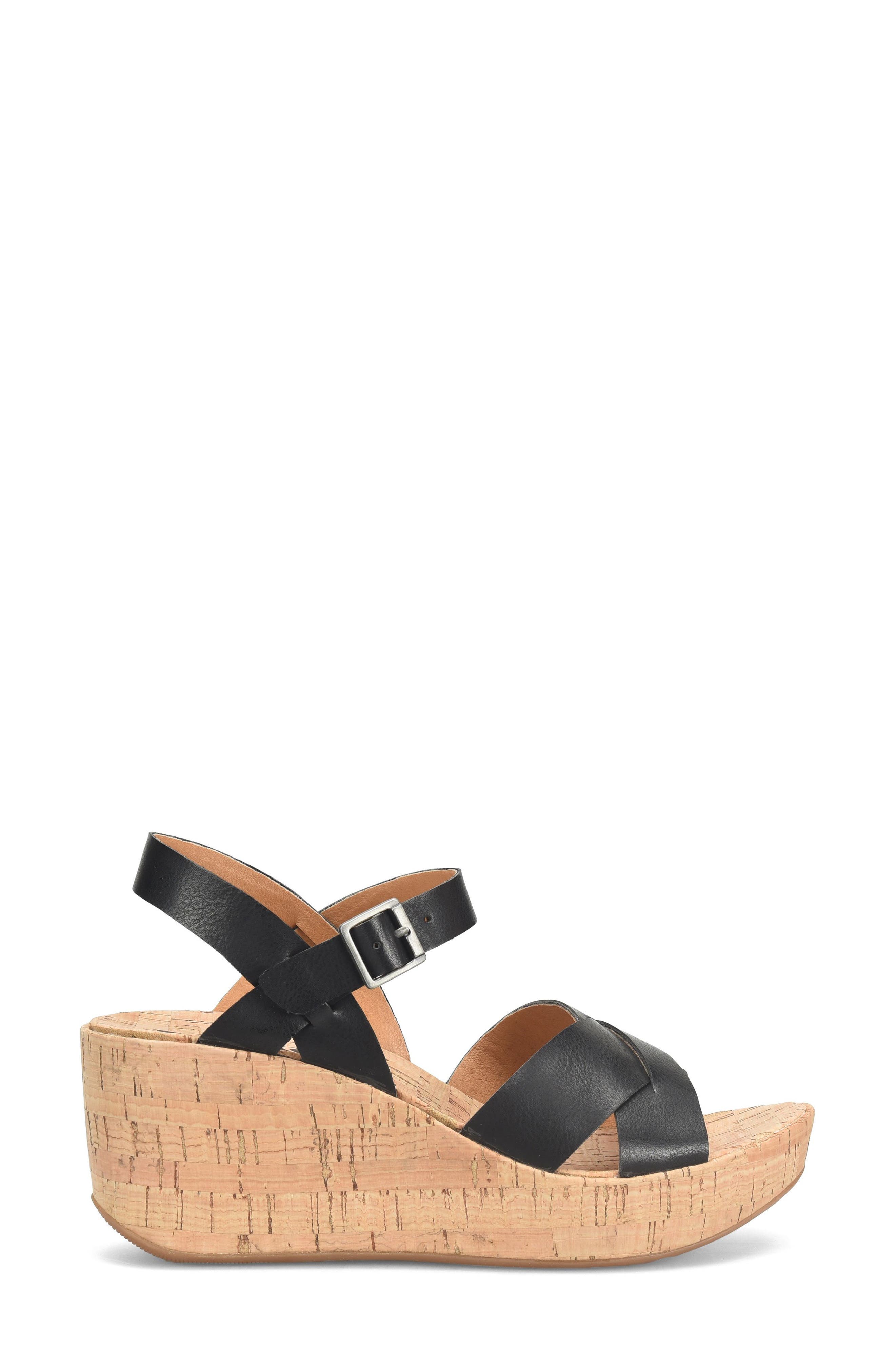KORKS Denica Wedge Sandal, Alternate, color, Black