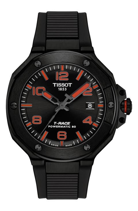 T-Race Powermatic 80 Automatic Rubber Strap Watch, 41mm