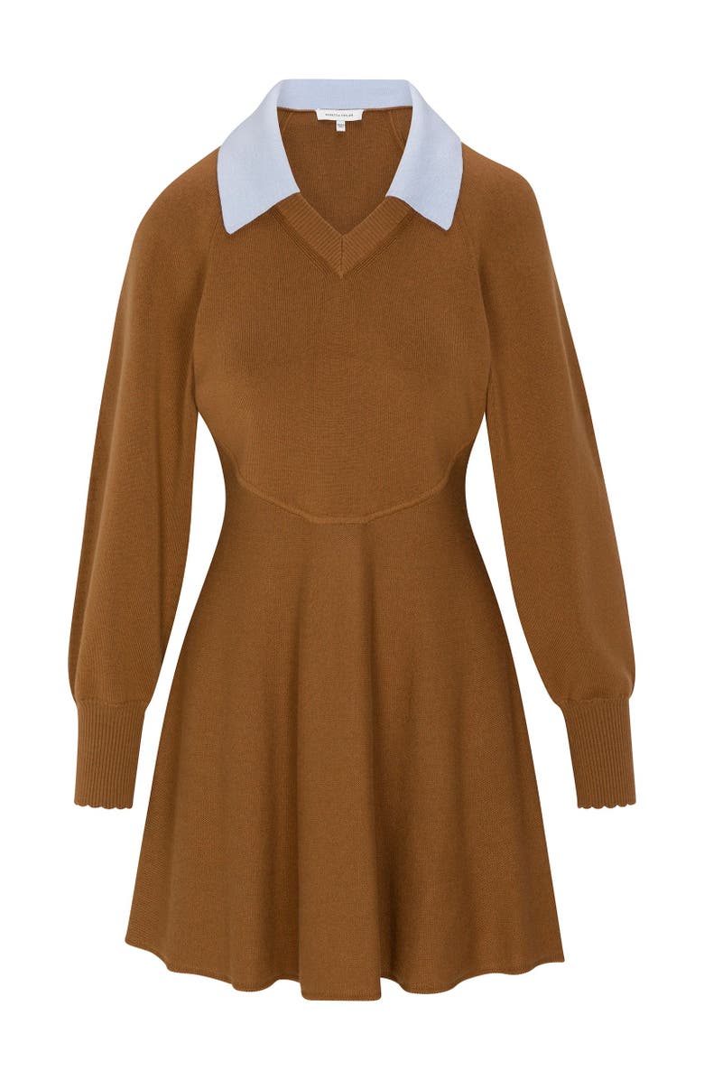 Rebecca Taylor Rhea Sweater Dress, Alternate, color, Tobacco