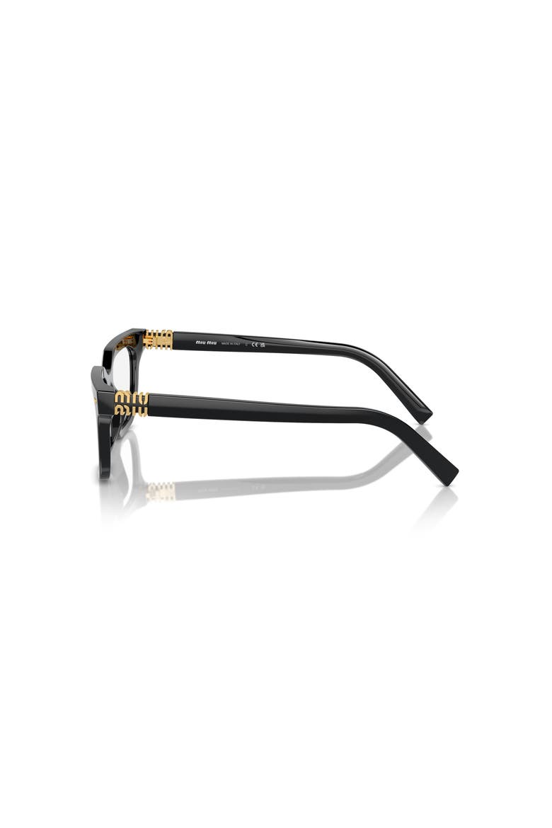 53mm Rectangle optical glasses, Alternate, color, Black
