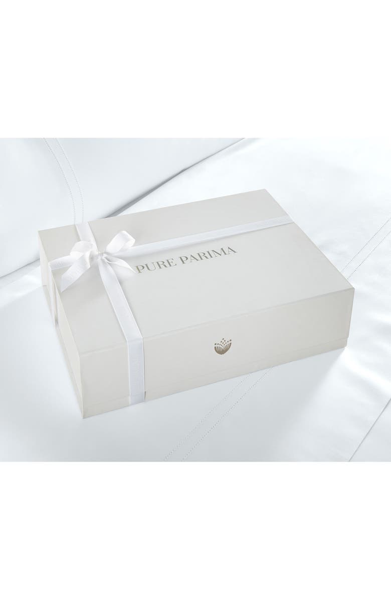 Pure Parima Egyptian Cotton Sateen Bratta Embroidery Triple Luxe Sateen 3-Piece Duvet Cover Set, Alternate, color,