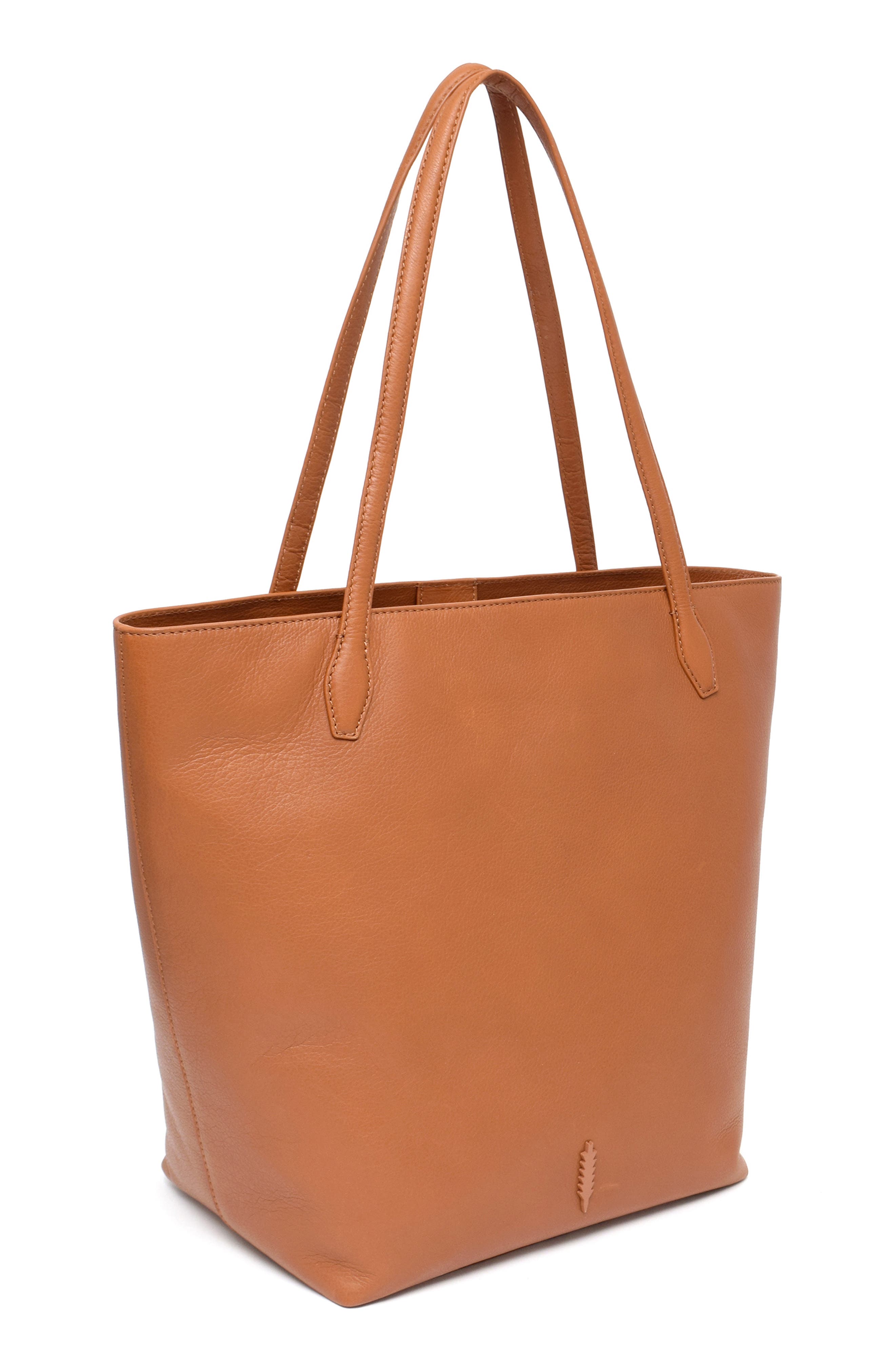 Thacker Large Asher Leather Tote, Alternate, color, Cognac
