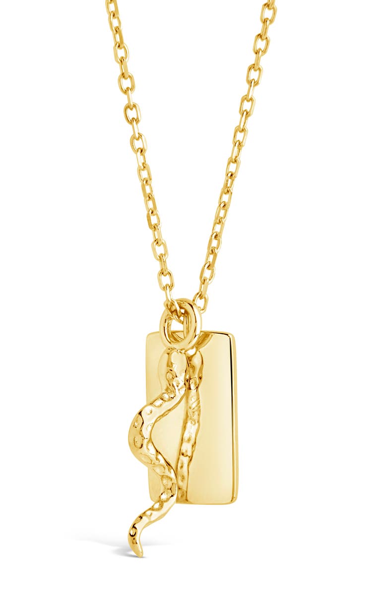 Sterling Forever Bella Pendant Necklace, Alternate, color, Gold