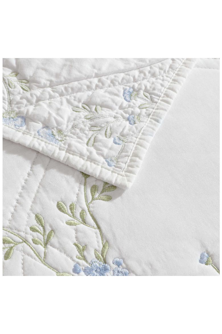 Cotton 3-Piece Quilt & Sham Set, Alternate, color, BLUE/ GREEN