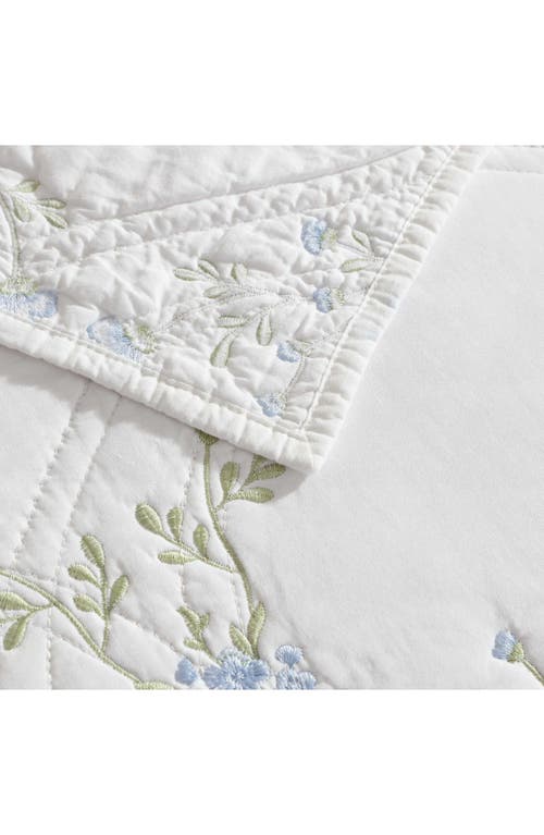 Laura Ashley 3-piece Quilt & Sham Set In Blue/green