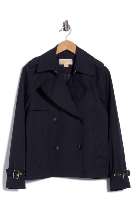 Double Breasted Short Trench Coat