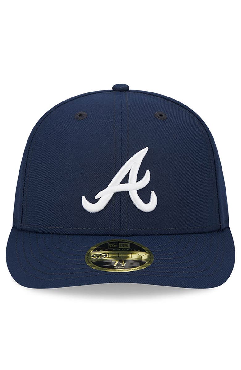 New Era Men's New Era Navy Atlanta Braves Oceanside Low Profile 59FIFTY Fitted Hat, Alternate, color, 