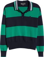 G/FORE Stripe Merino Wool Rugby Sweater