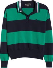 G/FORE Stripe Merino Wool Rugby Golf Sweater
