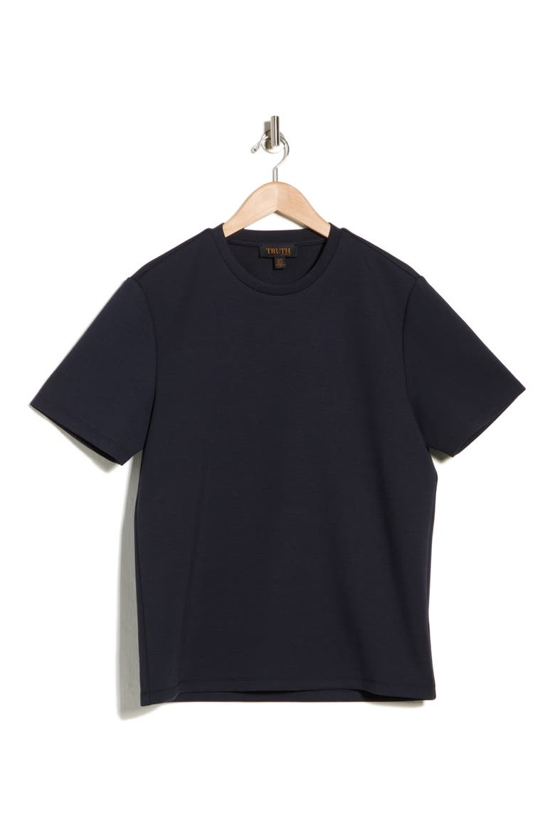 Scuba Knit Crewneck T-Shirt, Alternate, color, NAVY