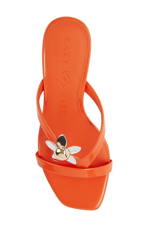 Shop Katy Perry Oceanside Flower Embellishment Sandal In Flame