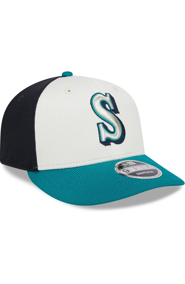 New Era Men's New Era Cream Seattle Mariners 2024 Batting Practice Low Profile 9FIFTY Snapback Hat, Alternate, color,