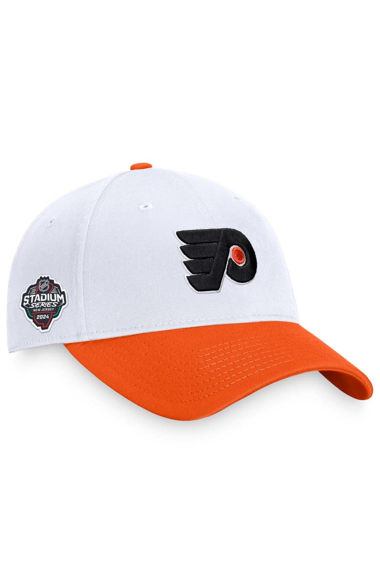 FANATICS Men's Fanatics Branded White/Orange Philadelphia Flyers 2024 NHL Stadium Series Structured Adjustable Hat, Alternate, color, 