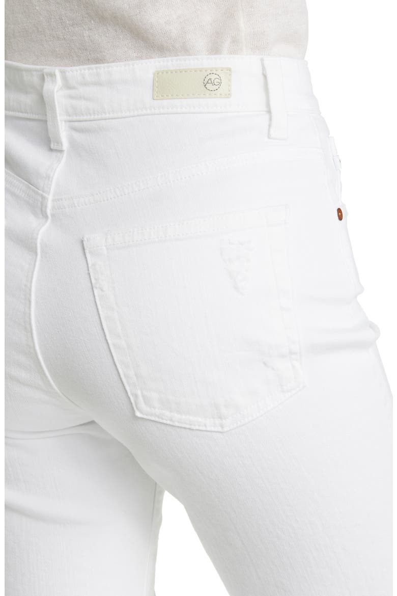 Kinsley Raw Hem High Waist Ankle Flare Jeans, Alternate, color, AUTHENTIC WHITE DESTRUCTED