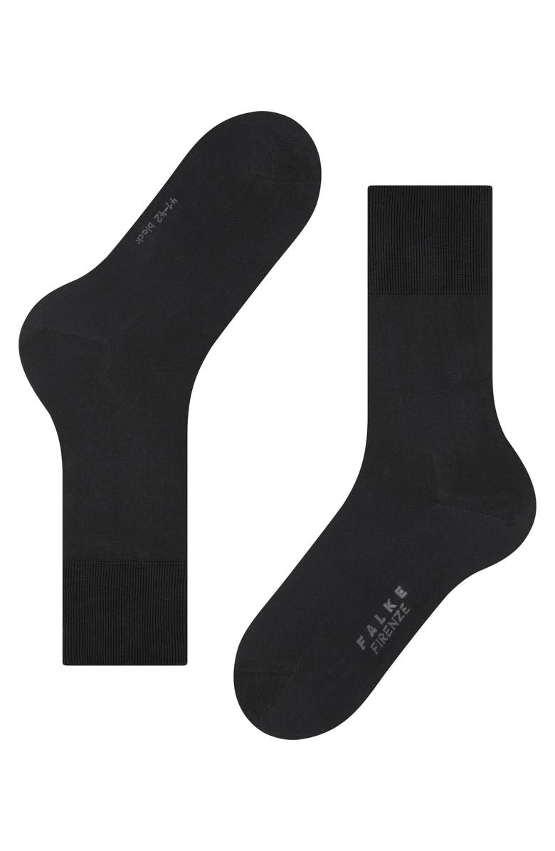 Falke Firenze Elastic Free Dress Socks, Alternate, color, Black