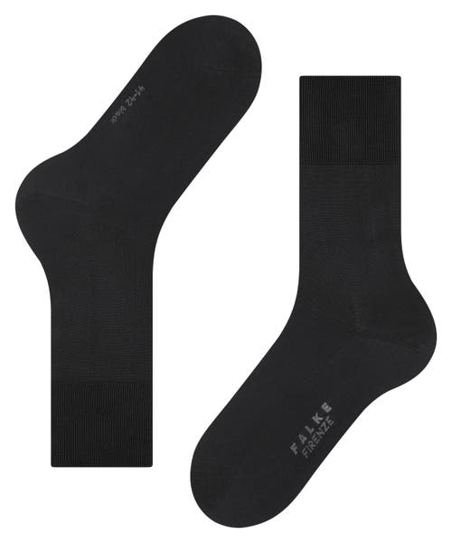 Falke Firenze Elastic Free Dress Socks In Black