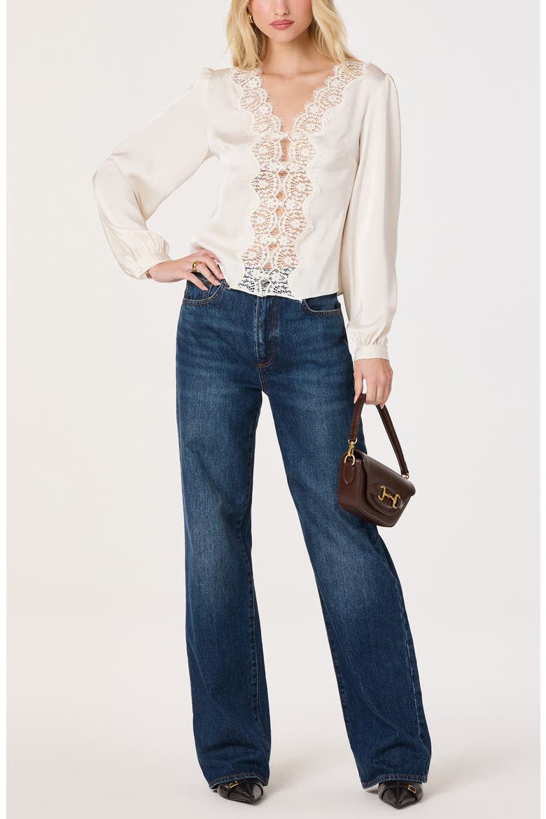 Benote Lace Top, Alternate, color, CREAM